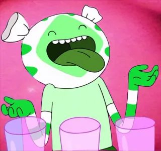 😝 b80999a3 Lemongrab Adventure Time cartone animato, animazione, caramella, verde, programma tv telegram sticker