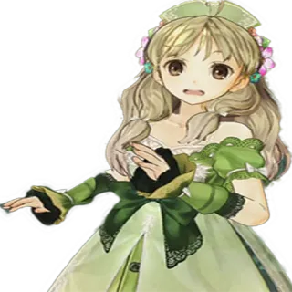 😨 99fde008 Anime, Meisje, Personage, Jurk, Bloemen, Leuk telegram sticker