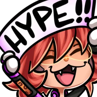 🥳 0bfd7f86 HYPE!! Hype, Eccitazione, Festa, Divertimento, Emoji telegram sticker
