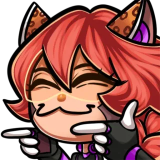 🔫 d75bd43f orecchie da gatto, cartone animato, personaggio, emoticon, meme, divertente telegram sticker