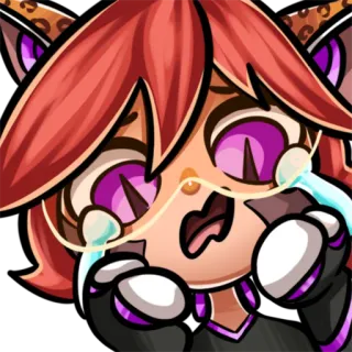 😭 ed12fa3c Anime, Carino, Gatto, Twitch, Emote, Piangendo, Cartone animato telegram sticker