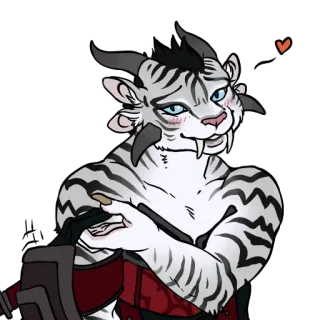 😜 bda9b72b Furry, Anthro, Hổ, Nhân vật, Fantasy telegram sticker
