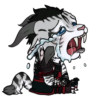 😢 fd4f0f65 khóc, buồn, đau khổ, hoạt hình, nhân vật, nước mắt, cảm xúc telegram sticker