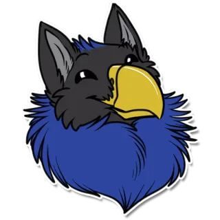 😁 9dd17657 uccello, animale, cartone animato, personaggio, adesivo telegram sticker