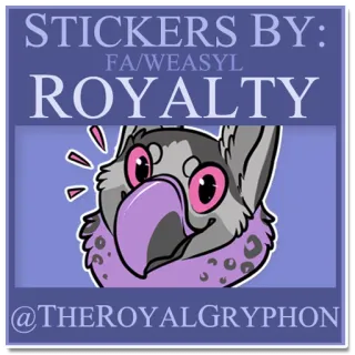 🎨 9e66e994 STICKERS BY: FA/WEASYL ROYALTY @THEROYALGRYPHON grifone, antro, furry, reale, adesivi telegram sticker