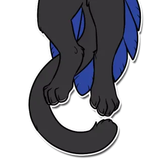 🐾 c68a716b animale, coda, piedi, zampe, pelliccia, gambe telegram sticker