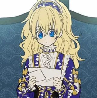 🎀 103c0761 Anime, Chica, Rubia, Ojos azules, Dibujos animados, Linda telegram sticker