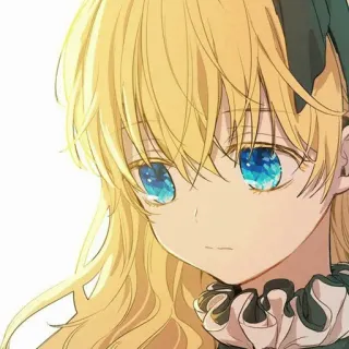 🎀 18dd4705 Anime, Chica, Rubia, Linda, Ilustración, Dibujo animado telegram sticker