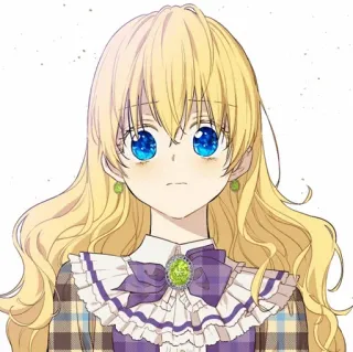 🎀 1f22ff74 Anime, Chica, Rubia, Linda, Ilustración, Retrato telegram sticker