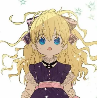 🎀 334374d1 Chica anime, Pelo rubio, Ojos azules, Linda, Dibujos animados, Personaje telegram sticker