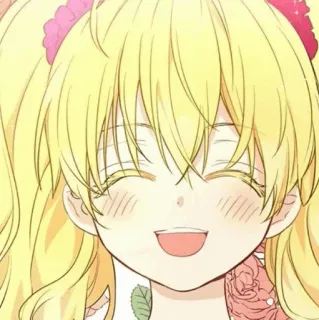 🎀 4e9760b2 Anime, Manga, Dibujos animados, Chica, Rubia, Sonrisa telegram sticker