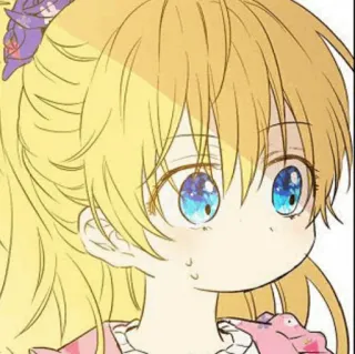 🎀 a5c64138 Dibujos animados, Anime, Personaje, Chica, Pelo rubio, Ojos azules telegram sticker