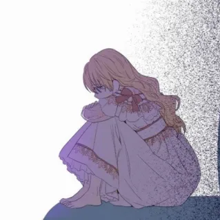 🎀 ee7dd231 mujer, vestido, anime, triste, solo/a telegram sticker