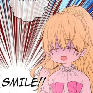 💫 b8052231 SMILE!! Anime, Fille, Sourire, Joyeux, Dessin animé, Mignon telegram sticker