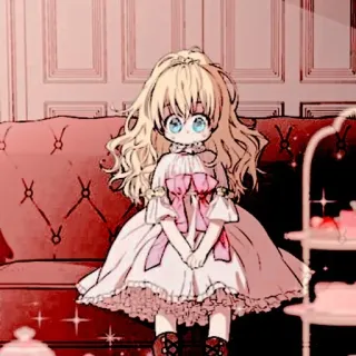 🍼 aefd228f สาวอนิเมะ, ผมสีทอง, น่ารัก, การ์ตูน, ภาพประกอบ, ภาพวาด telegram sticker