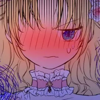 👑 bf85331f Anime, Mangá, Rubor, Bravo/a, Frustrado/a, Desenho animado, Garota telegram sticker