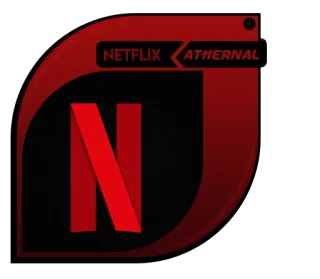 🖥 bc13b959 NETFLIX, ATHERNAL Netflix, Logo, Merah, Streaming, TV whatsapp sticker
