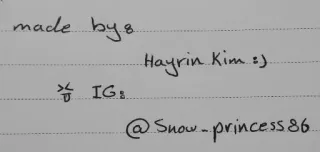 ❄ d5083fa6 Hayrin Kim made by Hayrin Kim :) IG: @Snow_princess86 signature, fait main, instagram, princesse des neiges telegram sticker