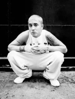 😙 5d437155 Eminem music, rapper, portrait, artist, celebrity, Eminem whatsapp sticker