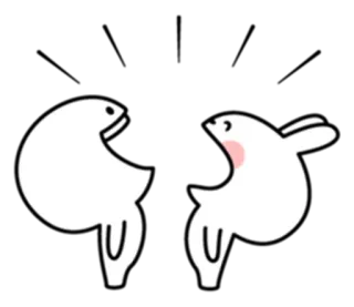 😂 61ebe0b6 동물, 만화, 귀여운, 흰색, 웃긴, 캐릭터, 일러스트 telegram sticker