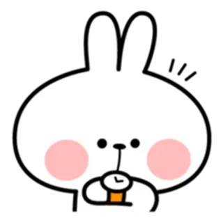 😪 9e64fc75 토끼, 귀여운, 시계, 기다림, 동물 telegram sticker