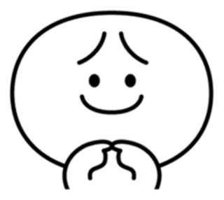 😣 ab35c3f7 이모지, 귀여운, 미니멀, 심플, 흰색, 만화, 간절한 얼굴 telegram sticker