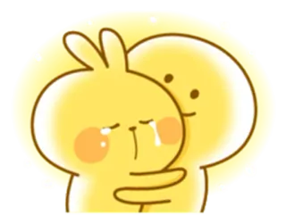 💕 b510923c 만화, 울음, 슬픔, 포옹, 감정적인, 캐릭터 telegram sticker