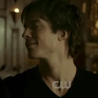 ❄ ca072028 Damon Salvatore The Vampire Diaries รายการทีวี, แวมไพร์, วัยรุ่น, เหนือธรรมชาติ, เอียน ซอมเมอร์ฮาล์เดอร์ telegram sticker