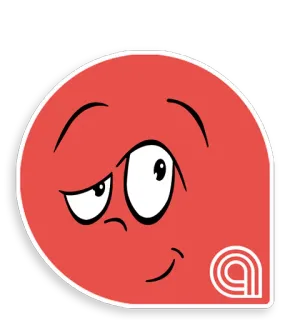 😏 3e49d0fb สีแดง, วงกลม, หน้า, การ์ตูน, ตัวละคร, ยิ้มเยาะ telegram sticker