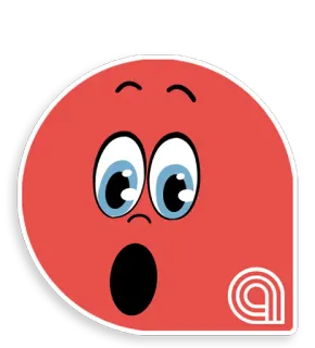 😱 c34e5a5f อีโมจิ, สีแดง, ประหลาดใจ, การ์ตูน, ตกใจ, ประหลาดใจ telegram sticker