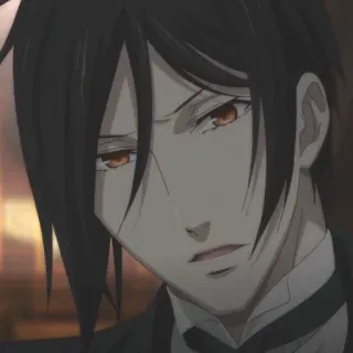 😕 1539e6fa Sebastian Michaelis Black Butler anime, sebastian michaelis, black butler, manga, demon, butler telegram sticker