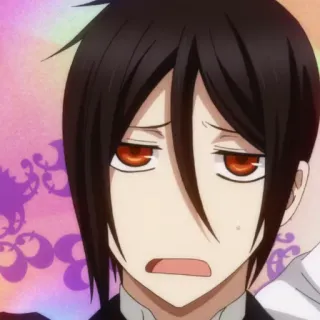 🙄 1db6e583 Sebastian Michaelis Black Butler anime, character, sebastian michaelis, black butler, manga telegram sticker