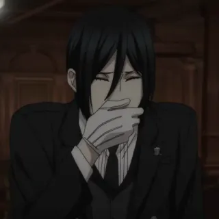 😂 54edb72a Sebastian Michaelis Black Butler anime, black butler, sebastian michaelis, sebastian, butler telegram sticker