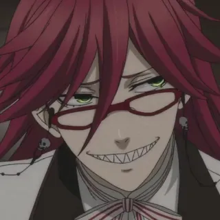 😁 e1d0396a Grell Sutcliff Black Butler anime, manga, Grell Sutcliff, Black Butler telegram sticker