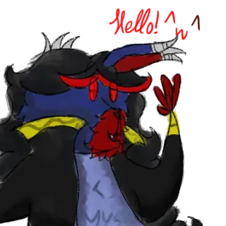 ✋ 710e7e2b Hello! 인사, 친근한, 만화, 캐릭터, 안녕 telegram sticker