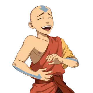 😂 9ee46fef Aang Avatar: The Last Airbender 아앙, 아바타, 아바타 아앙의 전설, 만화, 니켈로디언, 애니메이션 telegram sticker