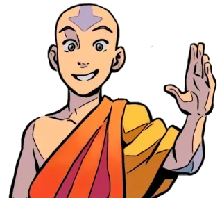 👋 e2a21439 Aang Avatar: The Last Airbender 아바타, 아앙, 아바타 아앙의 전설, 만화, 캐릭터 telegram sticker