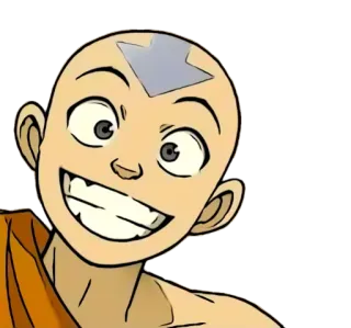 😃 e7e3b3a8 Aang Avatar: The Last Airbender 아바타, 아앙, 만화, 애니메이션, 에어벤더, 캐릭터 telegram sticker
