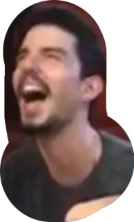 😂 41b82bb7 rire, homme, réaction, mème whatsapp sticker