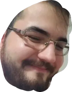 😬 72e5a85f homme, lunettes, sourire, portrait, visage, personne whatsapp sticker