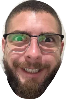 😼 8f1b41a0 homme, visage, lunettes, drôle, idiot, portrait whatsapp sticker