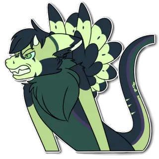 😡 d0ddf871 เฟอร์รี่, กิ้งก่า, แอนโทร, การ์ตูน telegram sticker