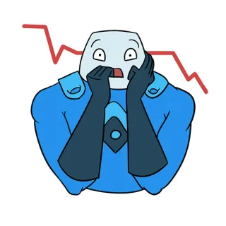 🔥 68999b26 disperazione, crisi finanziaria, cartoni animati, crollo del mercato, paura, recessione telegram sticker