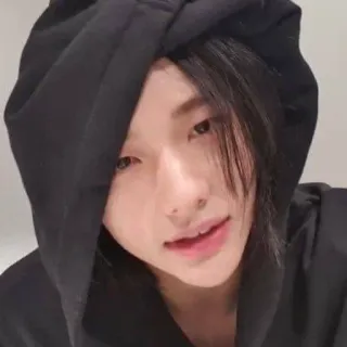 🐇 8a07d548 pessoa, retrato, moletom com capuz, adolescente, jovem, asiático, masculino, selfie telegram sticker