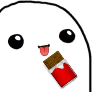 😐 25c9de22 Kartun, Cokelat, Dessert, Kawaii, Lucu telegram sticker