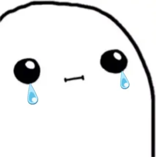 😐 57d68cd3 menangis, sedih, kartun, emosi, air mata, kawaii telegram sticker