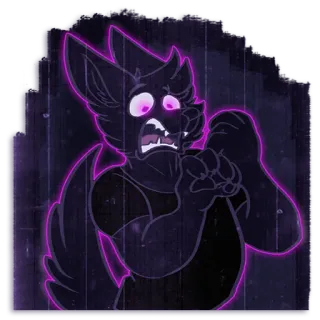 🤯 10cbbe13 狼, 怪物, 可怕, 万圣节, 卡通, 生物 telegram sticker