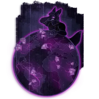 💰 8b7d94b3 兽人, 世界, 狼, 紫色, 魔法 telegram sticker