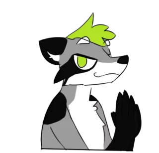 😈 ad850468 binatang, kartun, rakun, furry, stiker telegram sticker