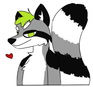 😘 beed0d57 rakun, furry, binatang, kartun, stiker, lucu telegram sticker